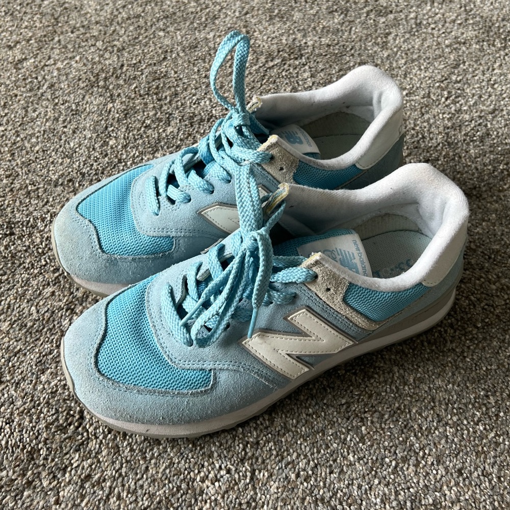 womens blue and grey new balance 574